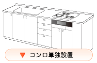 コンロ単独設置